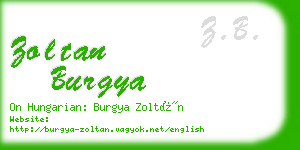 zoltan burgya business card